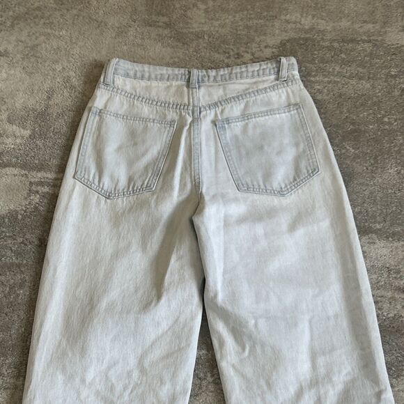 We Wore What Jeans Womens 25 Straight Leg Distressed Light Wash Weworewhat - Picture 7 of 9
